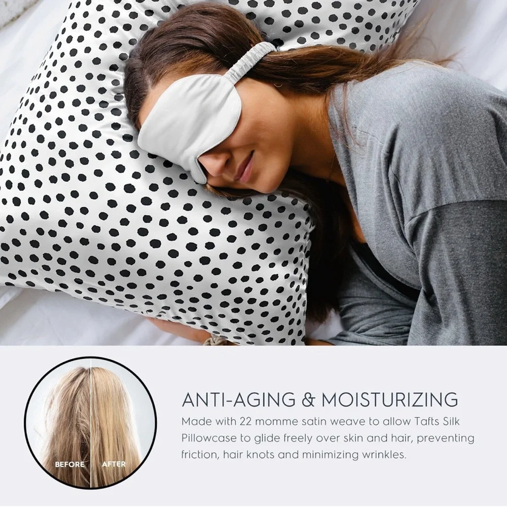 NEW - 2 Taft’s Silk Pillow Cases - Envelope Closure, Cooling, Natural, Organic
